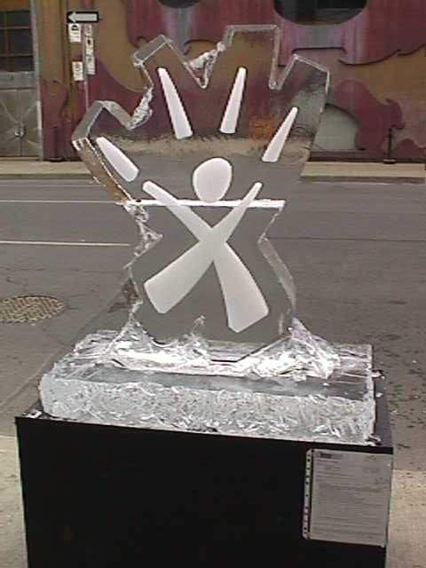 excite.com logo glass sculpture 2000